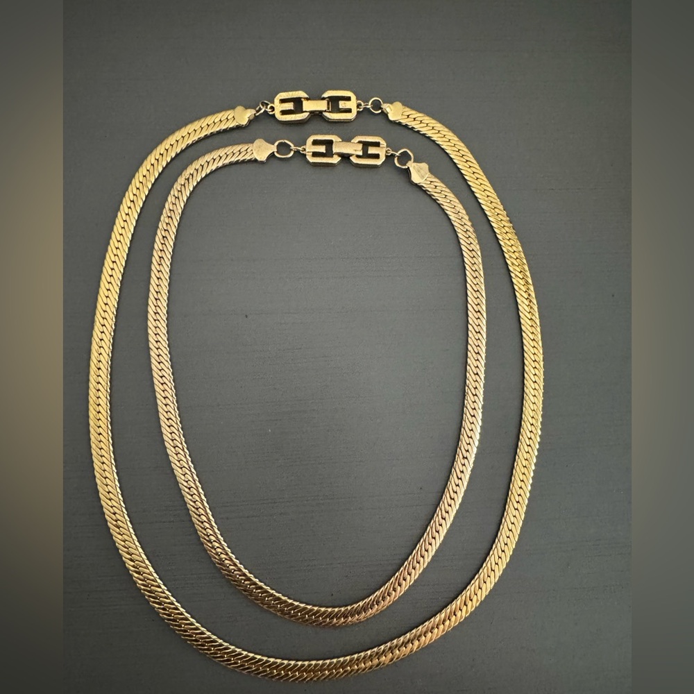 Vintage Givenchy gold snake Necklace